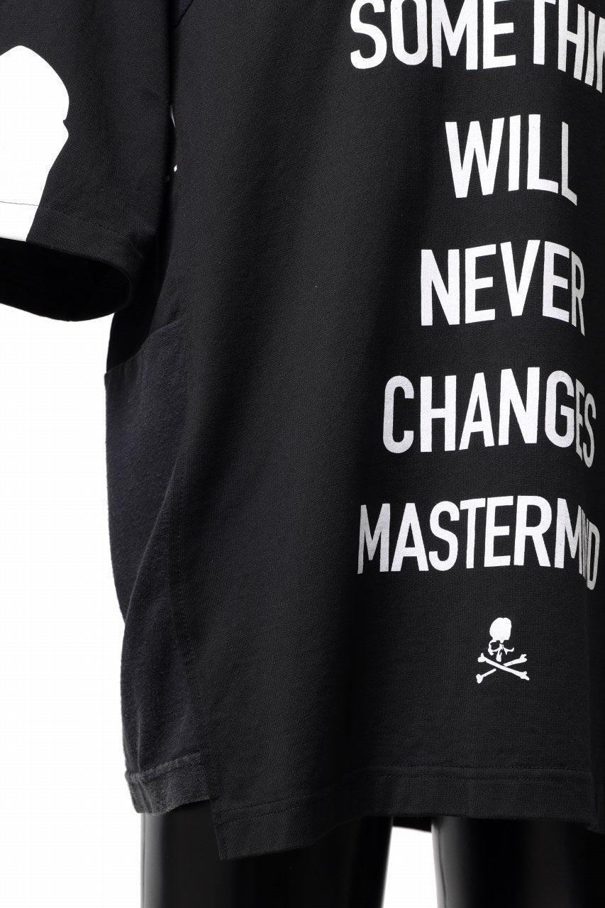 Load image into Gallery viewer, mastermind JAPAN x CHANGES exclusive SHORT SLEEVE TEE / REGULAR FIT (BLACK #NIRVANA-RED)
