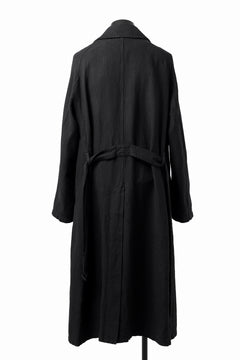 Load image into Gallery viewer, ISAMU KATAYAMA BACKLASH OVER COAT / GARMENT NATURAL DYED WOVEN + ELECTRIC HEATING LINER (SUMI)
