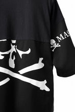 Load image into Gallery viewer, mastermind JAPAN x CHANGES exclusive SHORT SLEEVE TEE / REGULAR FIT (BLACK #NIRVANA-RED)