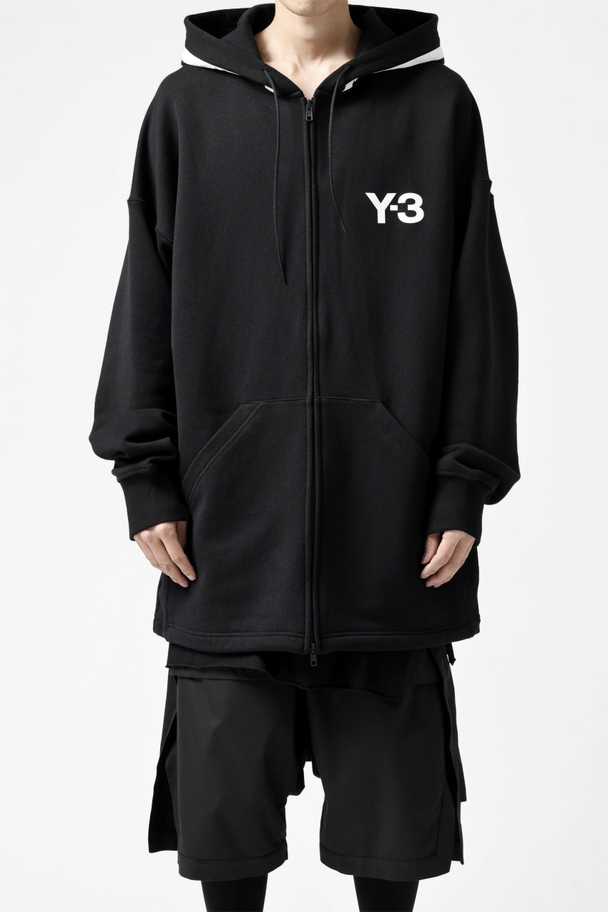 画像をギャラリービューアに読み込む, Y-3 Yohji Yamamoto FULL ZIP HOODIE PARKA / FRENCH TERRY (BLACK)