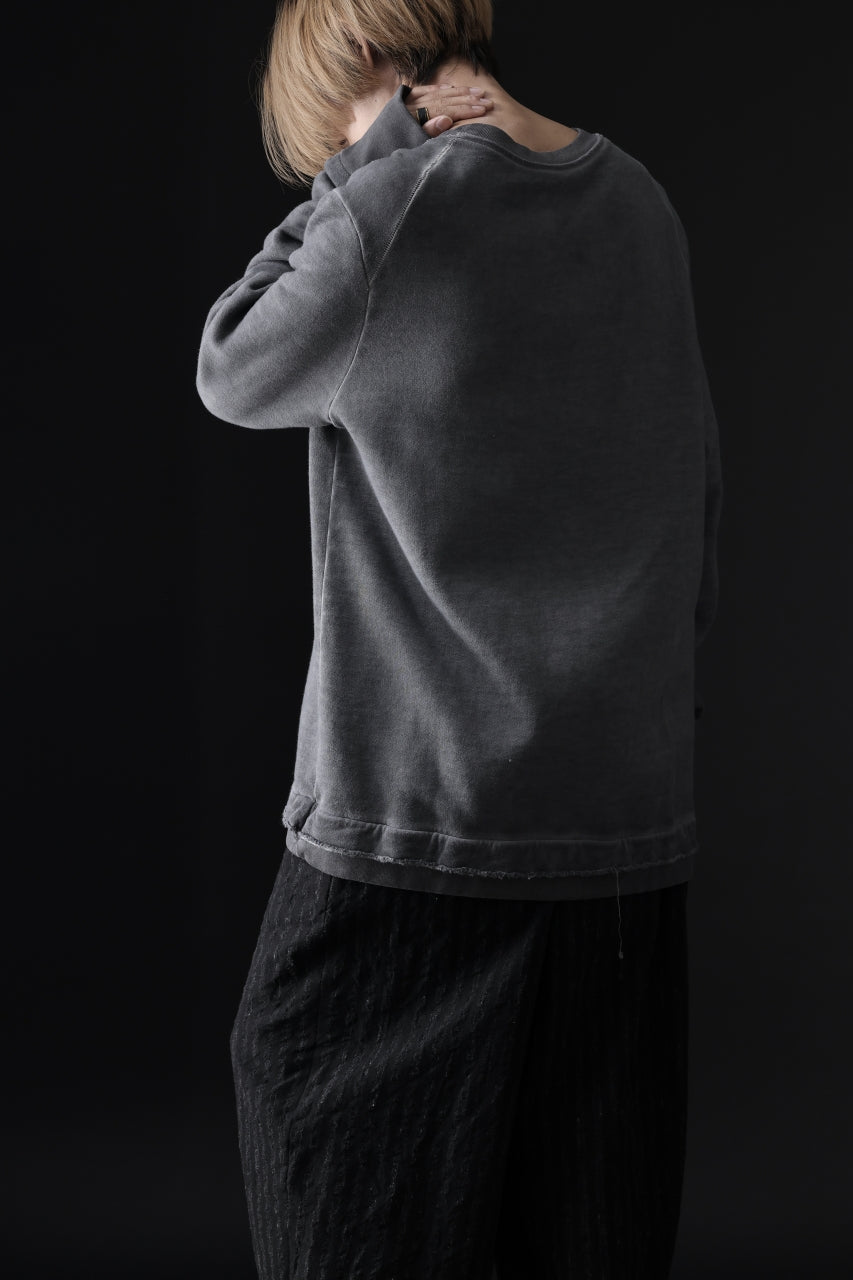 画像をギャラリービューアに読み込む, daub DYEING SWEAT PULLOVER / BRUSHED BACK TERRY FLEECE (GREY)