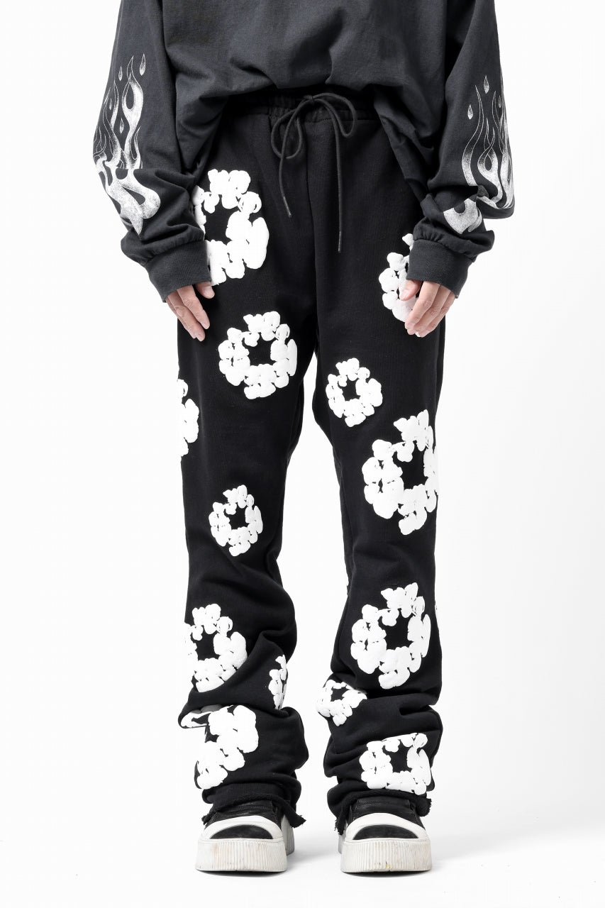 画像をギャラリービューアに読み込む, READYMADE x DENIM TEARS COTTON WREATH SWEAT FLARE PANTS (BLACK)