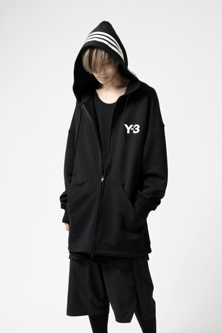 画像をギャラリービューアに読み込む, Y-3 Yohji Yamamoto FULL ZIP HOODIE PARKA / FRENCH TERRY (BLACK)