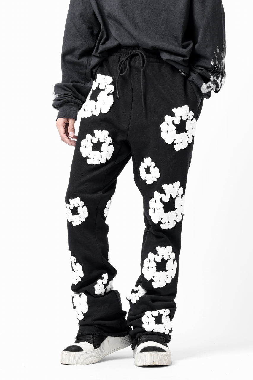 画像をギャラリービューアに読み込む, READYMADE x DENIM TEARS COTTON WREATH SWEAT FLARE PANTS (BLACK)