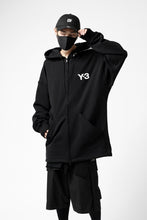 画像をギャラリービューアに読み込む, Y-3 Yohji Yamamoto FULL ZIP HOODIE PARKA / FRENCH TERRY (BLACK)