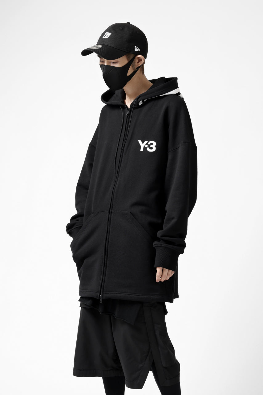 画像をギャラリービューアに読み込む, Y-3 Yohji Yamamoto FULL ZIP HOODIE PARKA / FRENCH TERRY (BLACK)