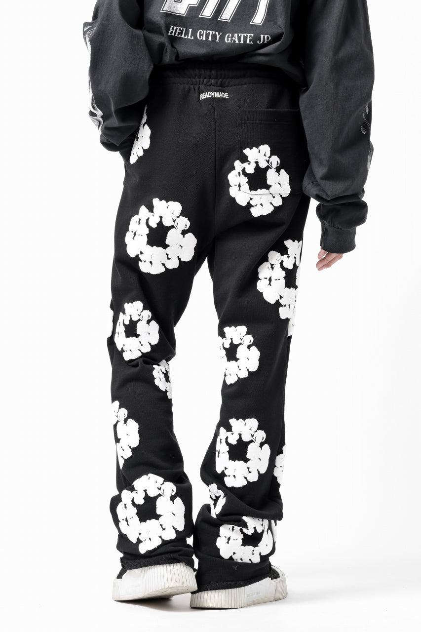 画像をギャラリービューアに読み込む, READYMADE x DENIM TEARS COTTON WREATH SWEAT FLARE PANTS (BLACK)