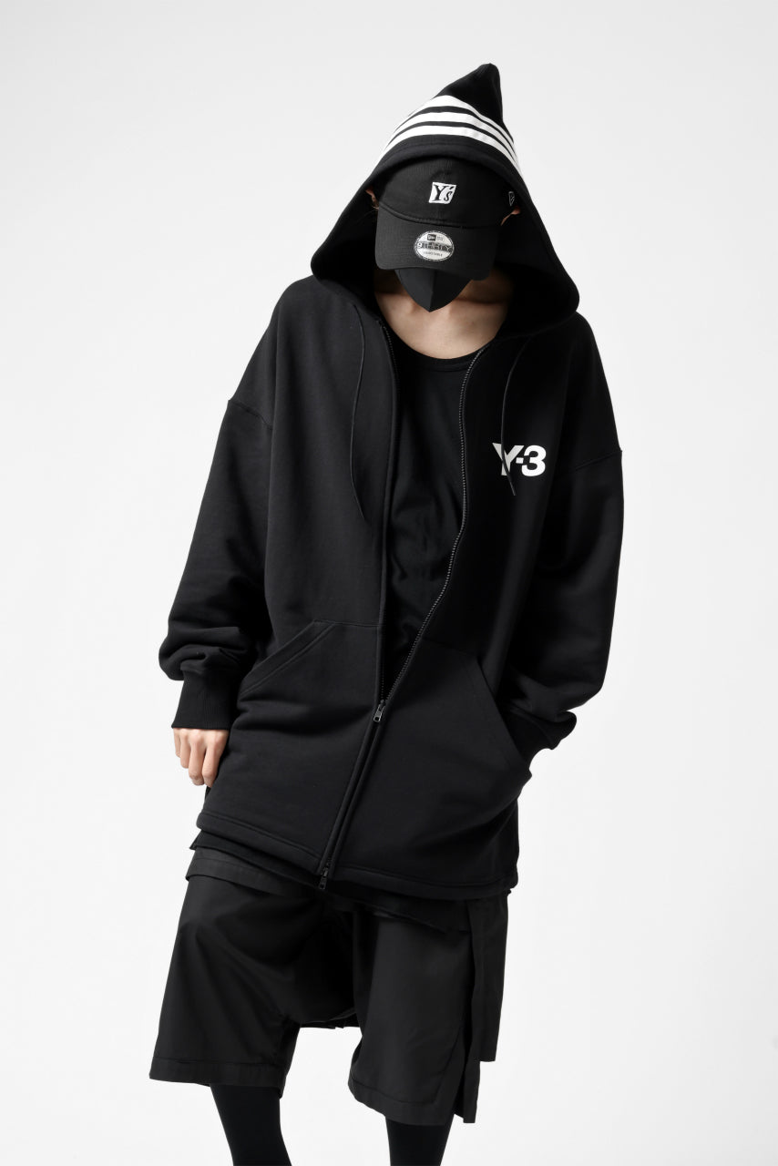 画像をギャラリービューアに読み込む, Y-3 Yohji Yamamoto FULL ZIP HOODIE PARKA / FRENCH TERRY (BLACK)