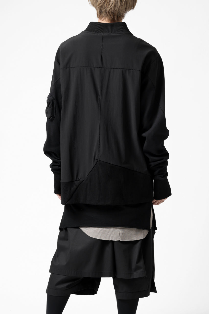 画像をギャラリービューアに読み込む, thomkrom MA-1 JACKET / ELASTIC NYLON (BLACK)