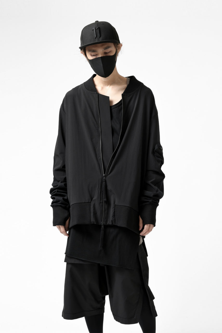画像をギャラリービューアに読み込む, thomkrom MA-1 JACKET / ELASTIC NYLON (BLACK)