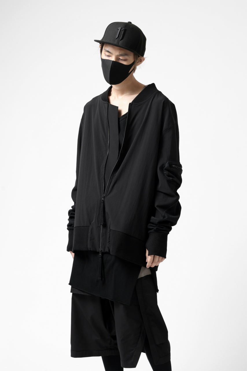 画像をギャラリービューアに読み込む, thomkrom MA-1 JACKET / ELASTIC NYLON (BLACK)