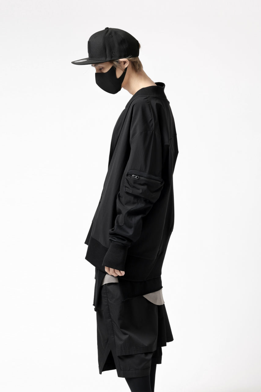 画像をギャラリービューアに読み込む, thomkrom MA-1 JACKET / ELASTIC NYLON (BLACK)