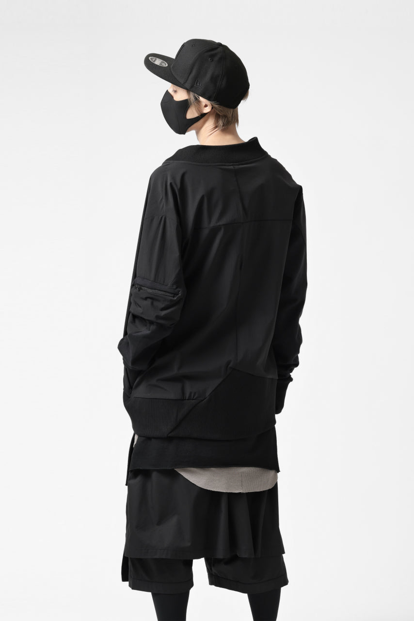 画像をギャラリービューアに読み込む, thomkrom MA-1 JACKET / ELASTIC NYLON (BLACK)