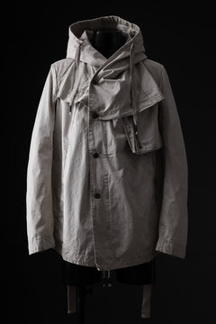 画像をギャラリービューアに読み込む, masnada CROPPED LOOSE POCKET PARKA JACKET / STRETCH COTTON RIPSTOP (FLINT)