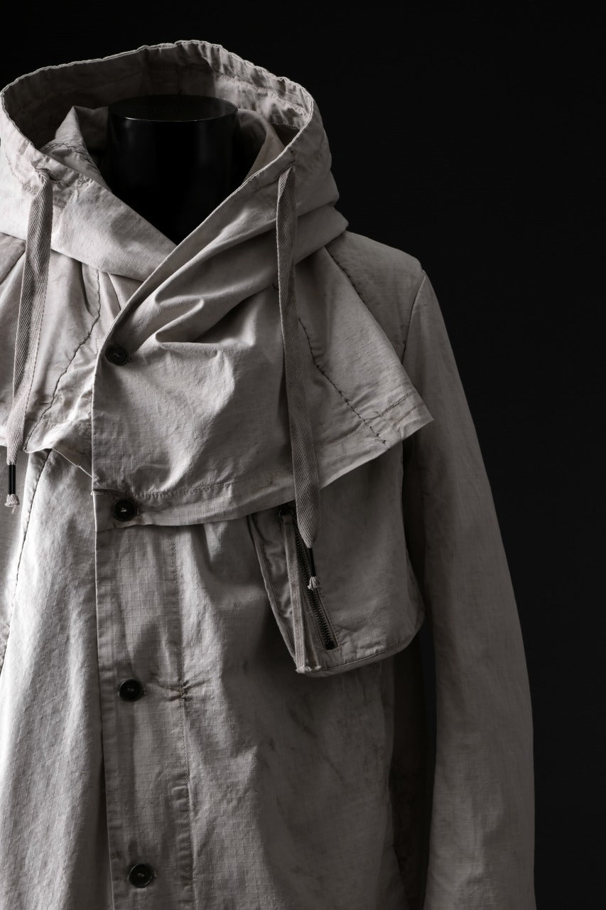 画像をギャラリービューアに読み込む, masnada CROPPED LOOSE POCKET PARKA JACKET / STRETCH COTTON RIPSTOP (FLINT)