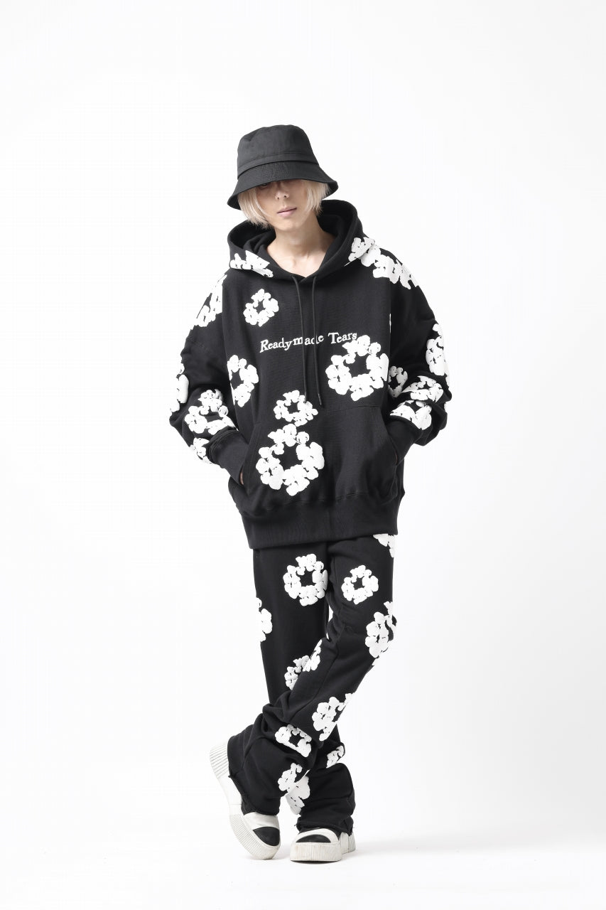 画像をギャラリービューアに読み込む, READYMADE x DENIM TEARS COTTON WREATH SWEAT FLARE PANTS (BLACK)