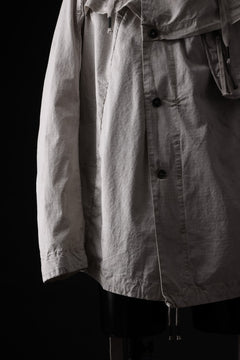 画像をギャラリービューアに読み込む, masnada CROPPED LOOSE POCKET PARKA JACKET / STRETCH COTTON RIPSTOP (FLINT)