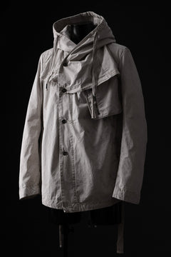 画像をギャラリービューアに読み込む, masnada CROPPED LOOSE POCKET PARKA JACKET / STRETCH COTTON RIPSTOP (FLINT)
