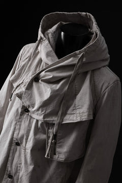 画像をギャラリービューアに読み込む, masnada CROPPED LOOSE POCKET PARKA JACKET / STRETCH COTTON RIPSTOP (FLINT)