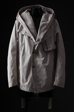 画像をギャラリービューアに読み込む, masnada CROPPED LOOSE POCKET PARKA JACKET / STRETCH COTTON RIPSTOP (FLINT)