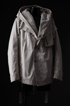 画像をギャラリービューアに読み込む, masnada CROPPED LOOSE POCKET PARKA JACKET / STRETCH COTTON RIPSTOP (FLINT)