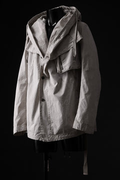 画像をギャラリービューアに読み込む, masnada CROPPED LOOSE POCKET PARKA JACKET / STRETCH COTTON RIPSTOP (FLINT)