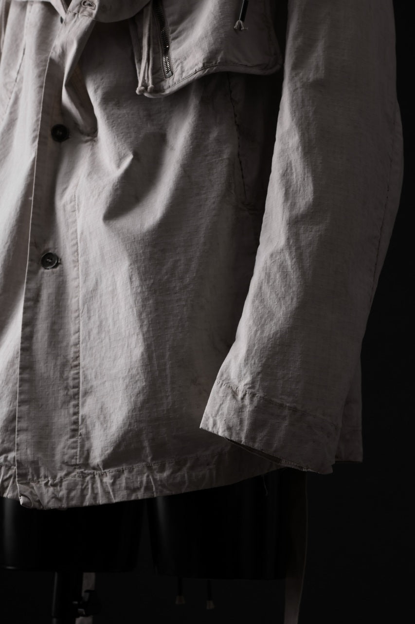 画像をギャラリービューアに読み込む, masnada CROPPED LOOSE POCKET PARKA JACKET / STRETCH COTTON RIPSTOP (FLINT)