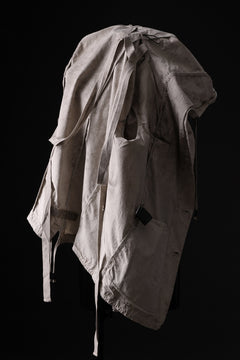 画像をギャラリービューアに読み込む, masnada CROPPED LOOSE POCKET PARKA JACKET / STRETCH COTTON RIPSTOP (FLINT)