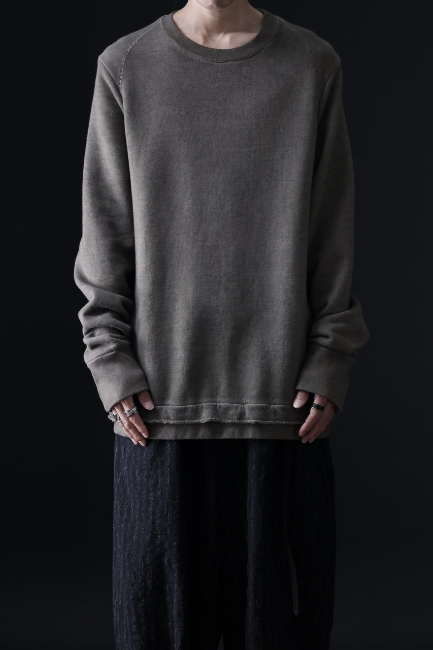 画像をギャラリービューアに読み込む, daub DYEING SWEAT PULLOVER / BRUSHED BACK TERRY FLEECE (TAUPE)