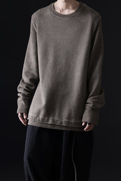 画像をギャラリービューアに読み込む, daub DYEING SWEAT PULLOVER / BRUSHED BACK TERRY FLEECE (TAUPE)