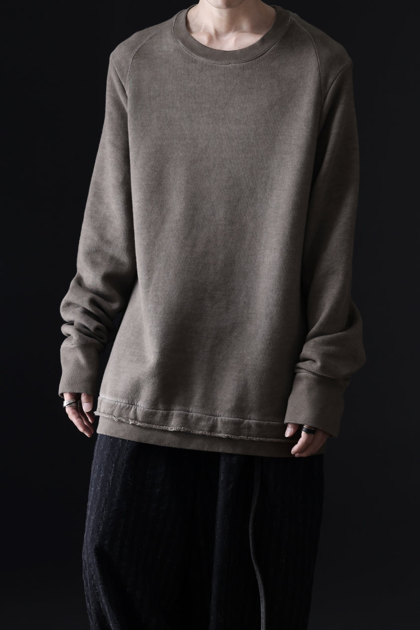 画像をギャラリービューアに読み込む, daub DYEING SWEAT PULLOVER / BRUSHED BACK TERRY FLEECE (TAUPE)
