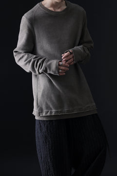 画像をギャラリービューアに読み込む, daub DYEING SWEAT PULLOVER / BRUSHED BACK TERRY FLEECE (TAUPE)