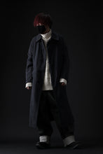 Load image into Gallery viewer, ISAMU KATAYAMA BACKLASH OVER COAT / GARMENT NATURAL DYED WOVEN + ELECTRIC HEATING LINER (INDIGO)