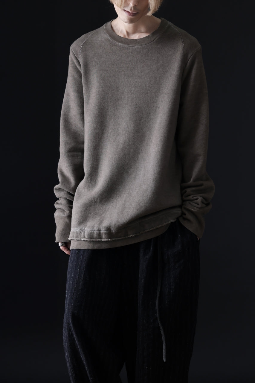 画像をギャラリービューアに読み込む, daub DYEING SWEAT PULLOVER / BRUSHED BACK TERRY FLEECE (TAUPE)