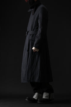 Load image into Gallery viewer, ISAMU KATAYAMA BACKLASH OVER COAT / GARMENT NATURAL DYED WOVEN + ELECTRIC HEATING LINER (INDIGO)