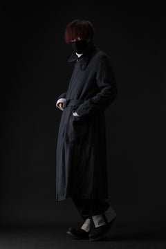 Load image into Gallery viewer, ISAMU KATAYAMA BACKLASH OVER COAT / GARMENT NATURAL DYED WOVEN + ELECTRIC HEATING LINER (INDIGO)
