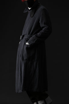 Load image into Gallery viewer, ISAMU KATAYAMA BACKLASH OVER COAT / GARMENT NATURAL DYED WOVEN + ELECTRIC HEATING LINER (INDIGO)