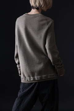画像をギャラリービューアに読み込む, daub DYEING SWEAT PULLOVER / BRUSHED BACK TERRY FLEECE (TAUPE)