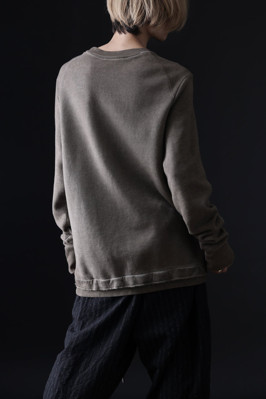 画像をギャラリービューアに読み込む, daub DYEING SWEAT PULLOVER / BRUSHED BACK TERRY FLEECE (TAUPE)