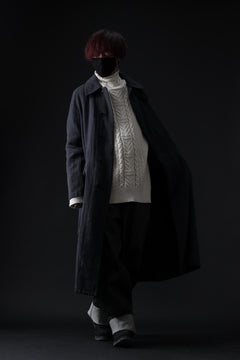 Load image into Gallery viewer, ISAMU KATAYAMA BACKLASH OVER COAT / GARMENT NATURAL DYED WOVEN + ELECTRIC HEATING LINER (INDIGO)