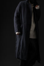 Load image into Gallery viewer, ISAMU KATAYAMA BACKLASH OVER COAT / GARMENT NATURAL DYED WOVEN + ELECTRIC HEATING LINER (INDIGO)