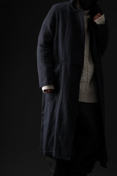 Load image into Gallery viewer, ISAMU KATAYAMA BACKLASH OVER COAT / GARMENT NATURAL DYED WOVEN + ELECTRIC HEATING LINER (INDIGO)