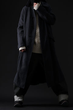 Load image into Gallery viewer, ISAMU KATAYAMA BACKLASH OVER COAT / GARMENT NATURAL DYED WOVEN + ELECTRIC HEATING LINER (INDIGO)