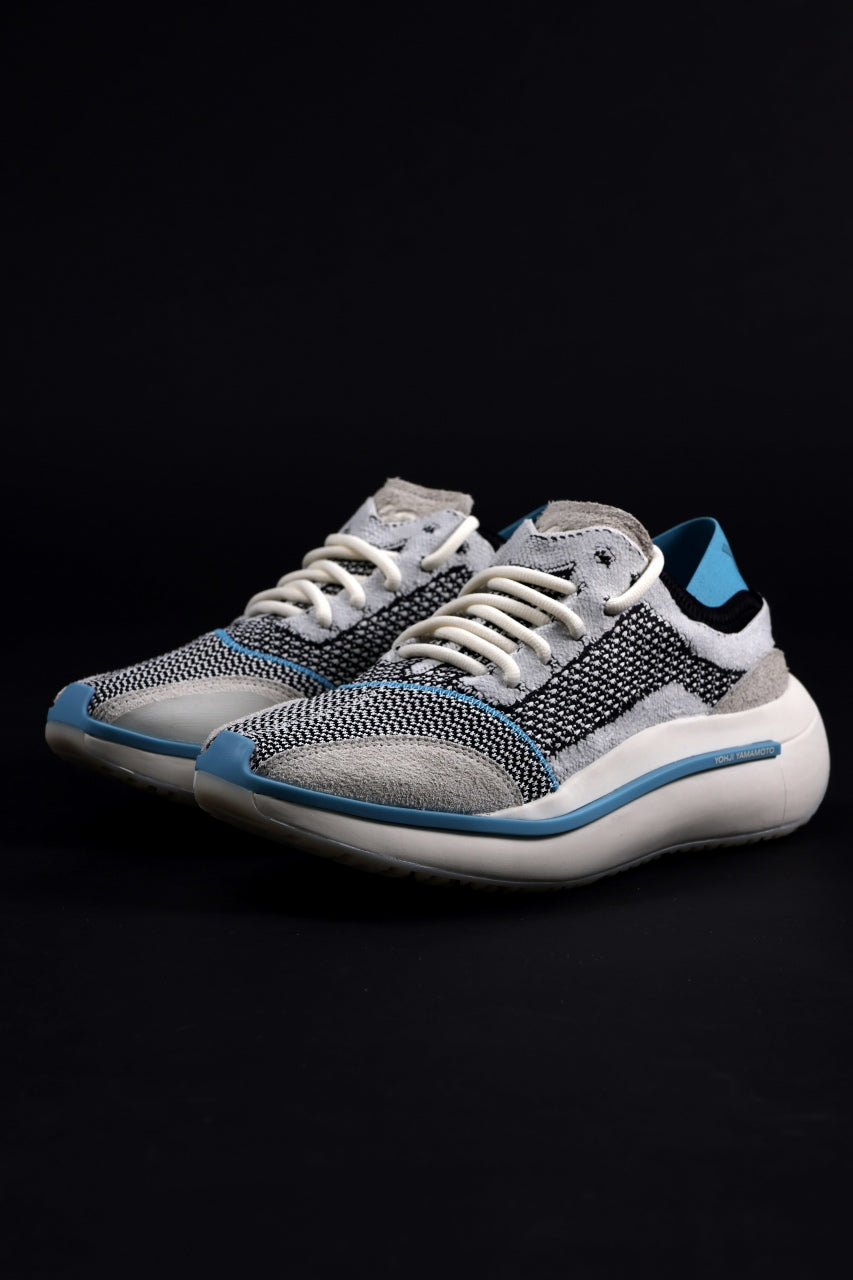 画像をギャラリービューアに読み込む, Y-3 Yohji Yamamoto QISAN KNIT SNEAKERS (Off White + Grey + Water Blue)