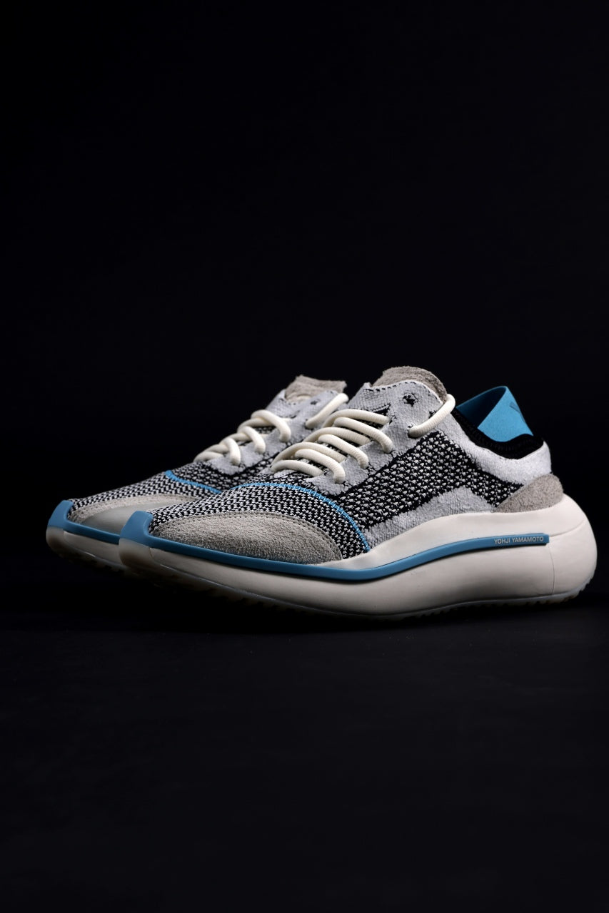 画像をギャラリービューアに読み込む, Y-3 Yohji Yamamoto QISAN KNIT SNEAKERS (Off White + Grey + Water Blue)