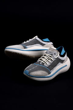 画像をギャラリービューアに読み込む, Y-3 Yohji Yamamoto QISAN KNIT SNEAKERS (Off White + Grey + Water Blue)