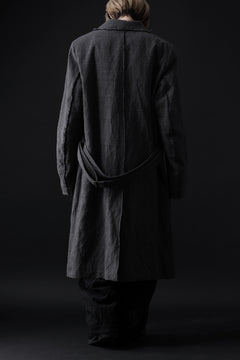 画像をギャラリービューアに読み込む, daub OFFICERS OVER COAT / VIRGIN WOOL + METALLIC FIBER (DARK GREY)
