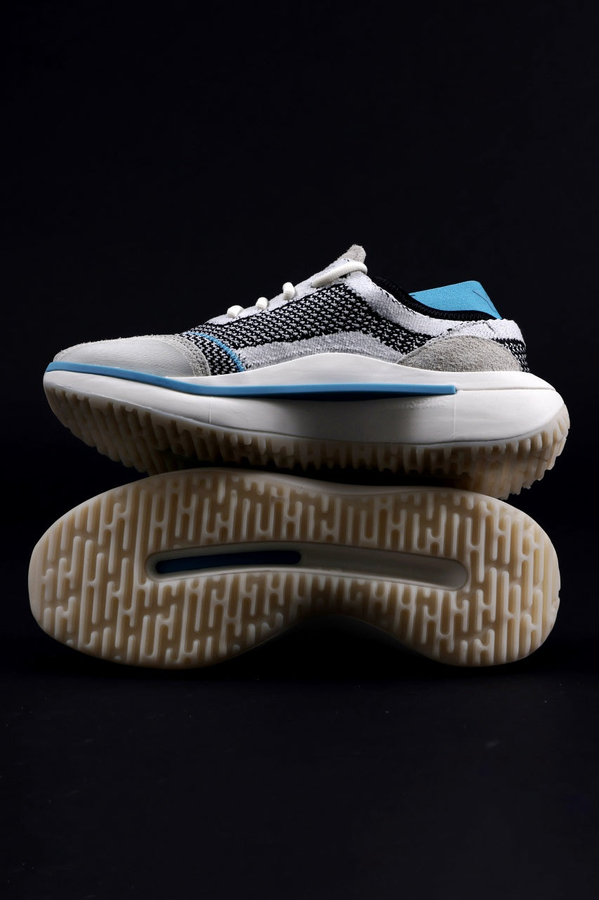 画像をギャラリービューアに読み込む, Y-3 Yohji Yamamoto QISAN KNIT SNEAKERS (Off White + Grey + Water Blue)