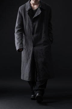 画像をギャラリービューアに読み込む, daub OFFICERS OVER COAT / VIRGIN WOOL + METALLIC FIBER (DARK GREY)