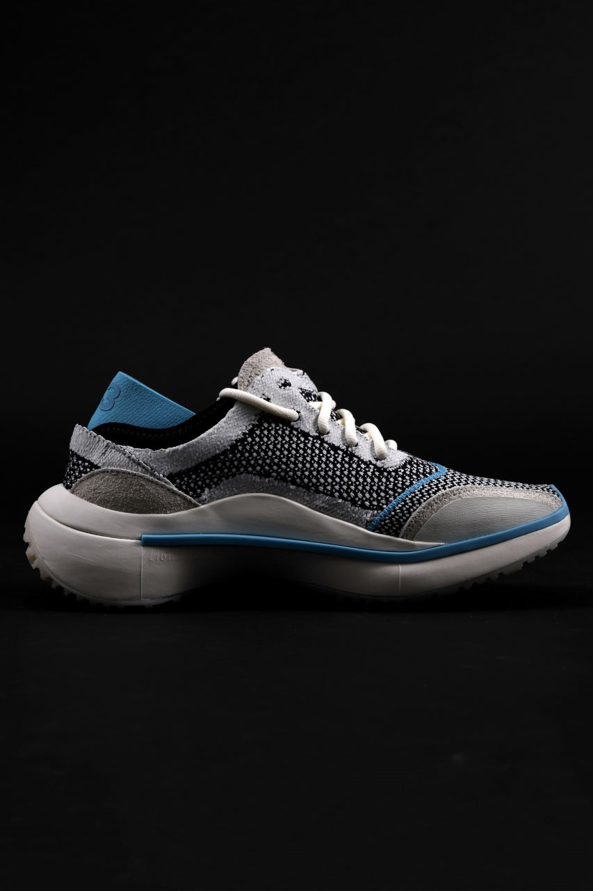 画像をギャラリービューアに読み込む, Y-3 Yohji Yamamoto QISAN KNIT SNEAKERS (Off White + Grey + Water Blue)